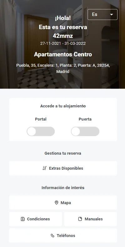 Check-in digital con domótica